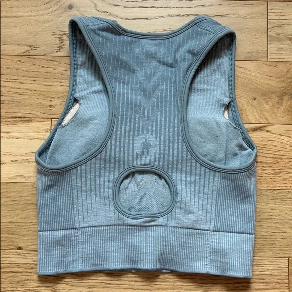 Smartwool Intraknit Crop Bra - Blue - Picture 3 of 6